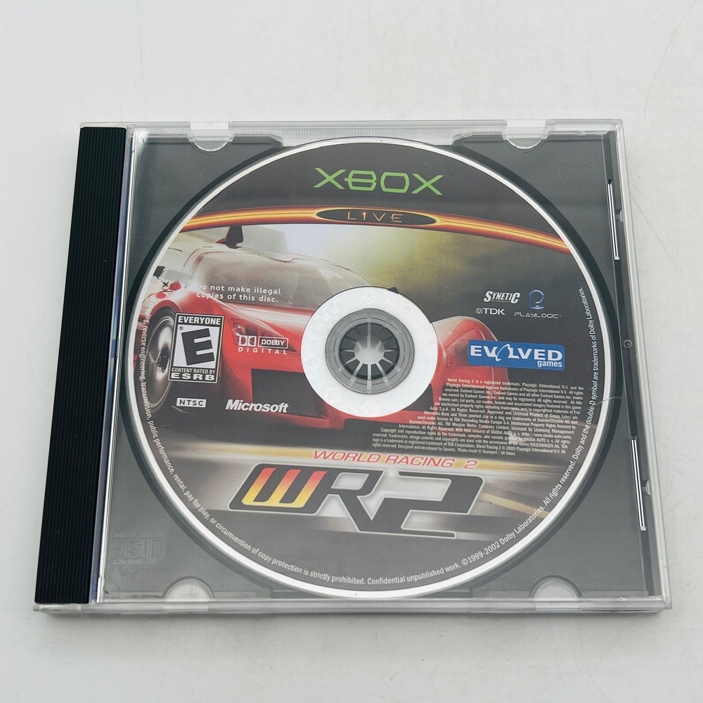 World Racing 2 Microsoft Xbox Original Game Disc WR2 Racing Simulator